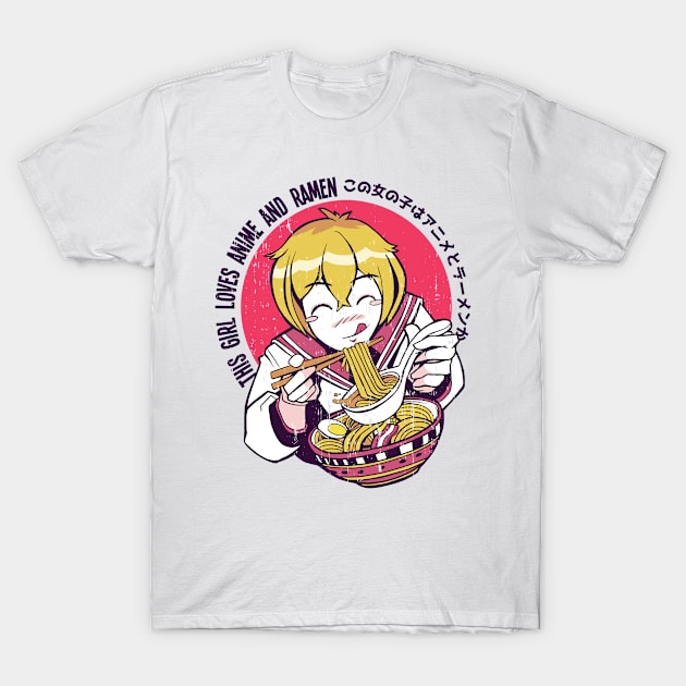 This Girl Love Anime & Ramen T-Shirt by Toda Loca